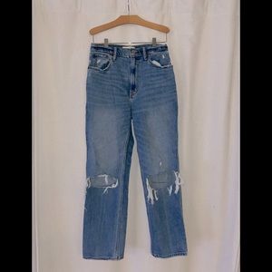 Abercrombie Ultra High Rise Ankle Straight